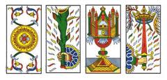 Los cuatro ases del tarot representan los poderes de los elemen<script><p id=